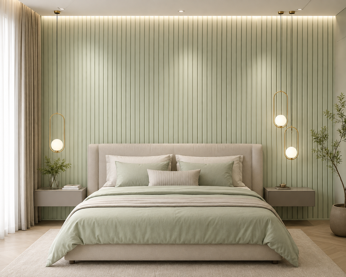 PVC lux Daraq Dekor Panel –&nbsp; Mint yaşılı