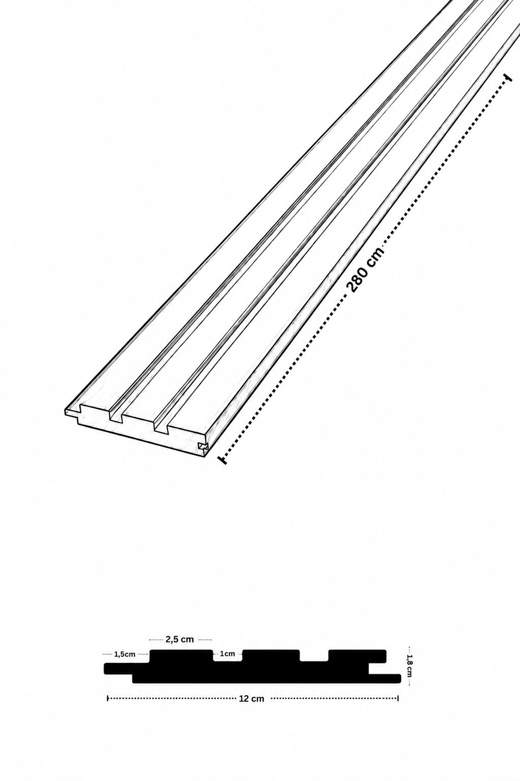 Premium MDF Daraq Panel – Vizon rəng