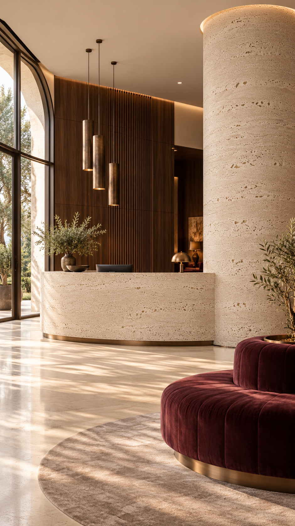 Elastik Daş Panel – 238×60 sm | Dekorativ Divar Örtüyü