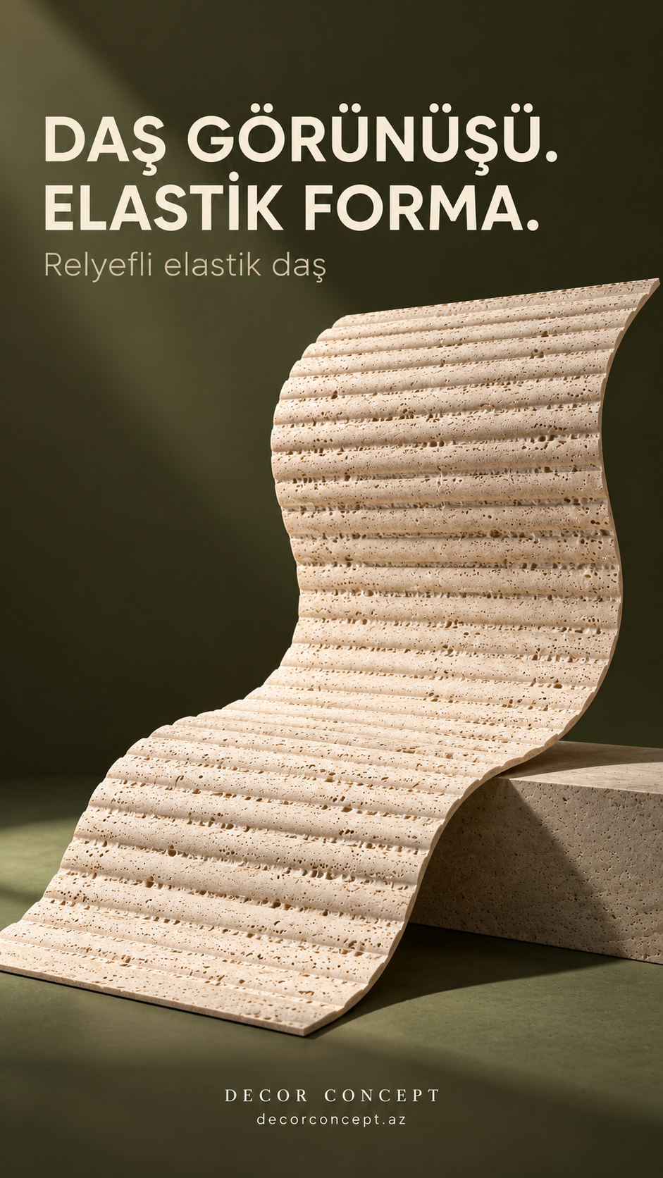 Elastik Daş Panel – 238×60 sm | Dekorativ Divar Örtüyü 02