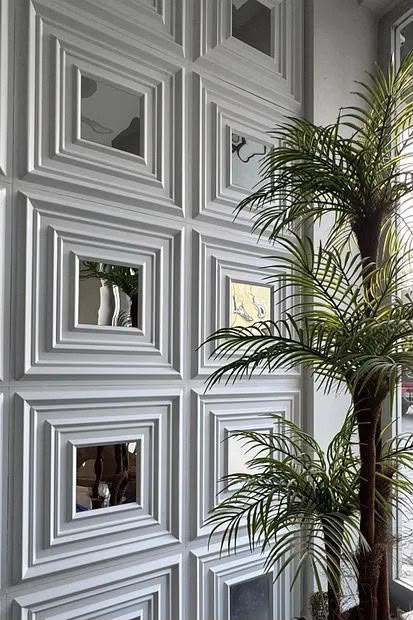 50 × 50 sm ölçülü ağ dekorativ panel