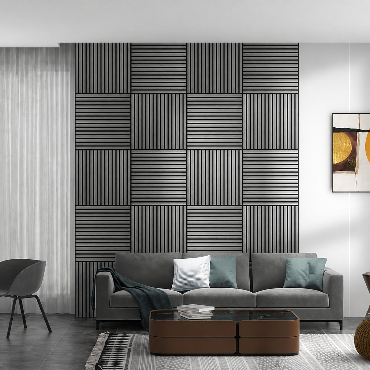 Akustik Daraq Panel – 60 × 60 sm