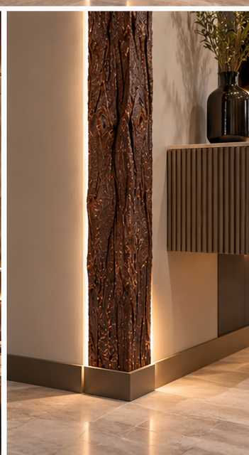 Ağac Teksturalı Poliuretan Dekorativ Panel – 290 × 10 sm