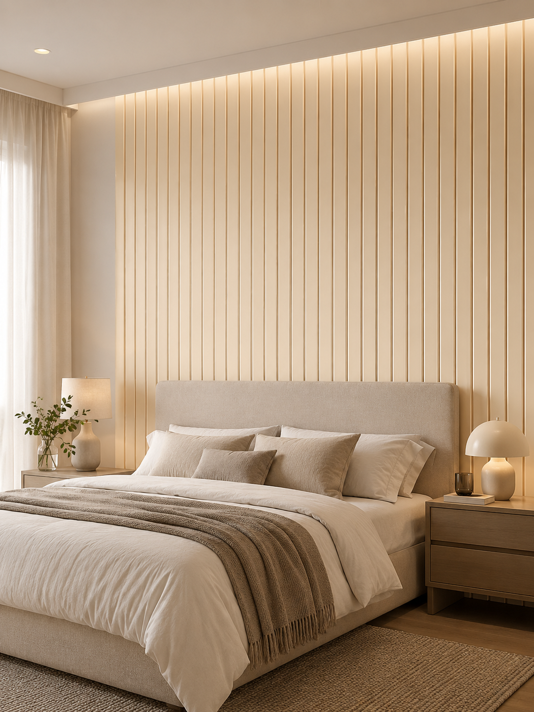 PVC Lüks Daraq Dekor Panel –Bej